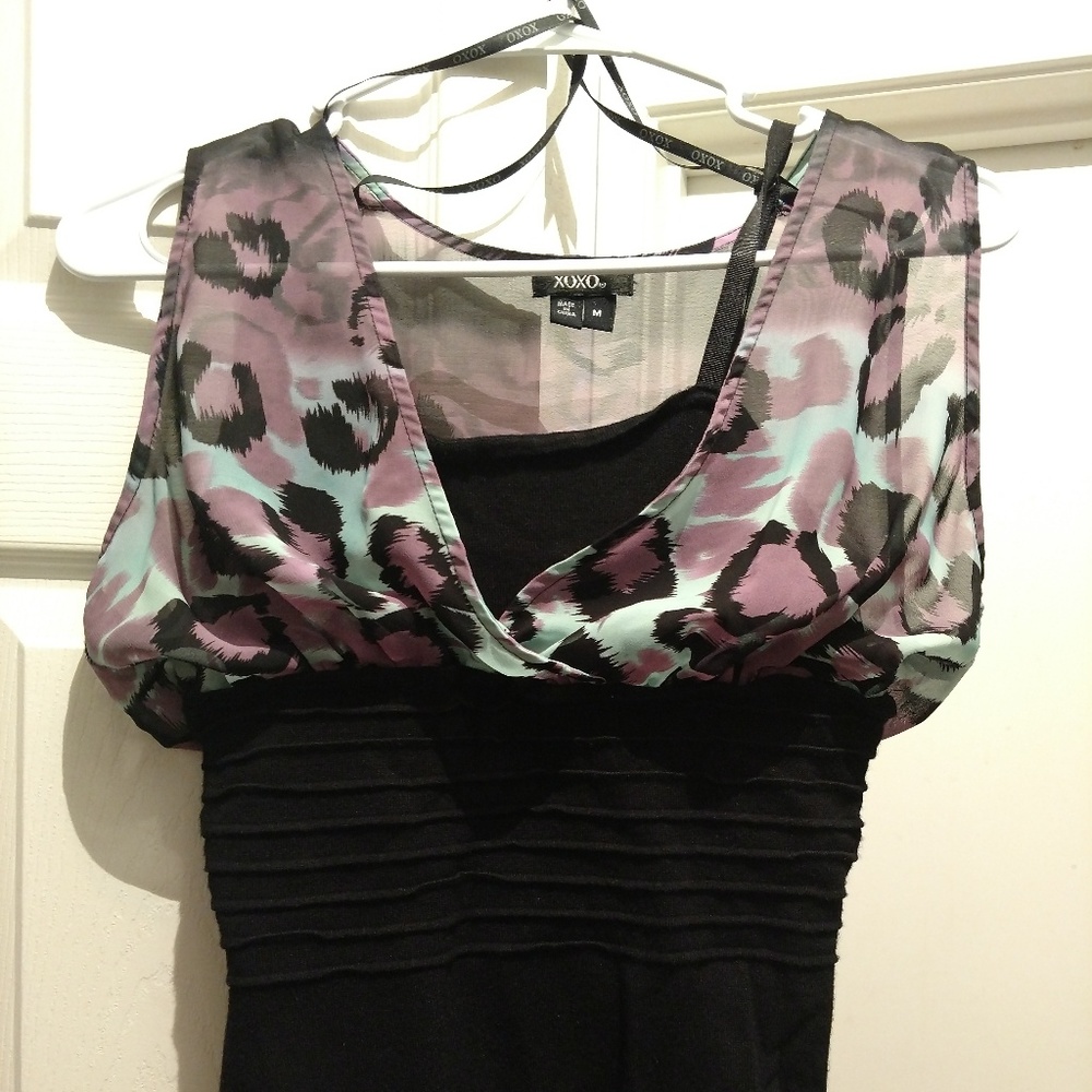 XOXO Black/Purple/Blue Blouse